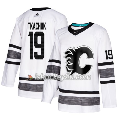 Mænd NHL Calgary Flames Trøje Matthew Tkachuk 19 Hvid 2019 All-Star Adidas Authentic